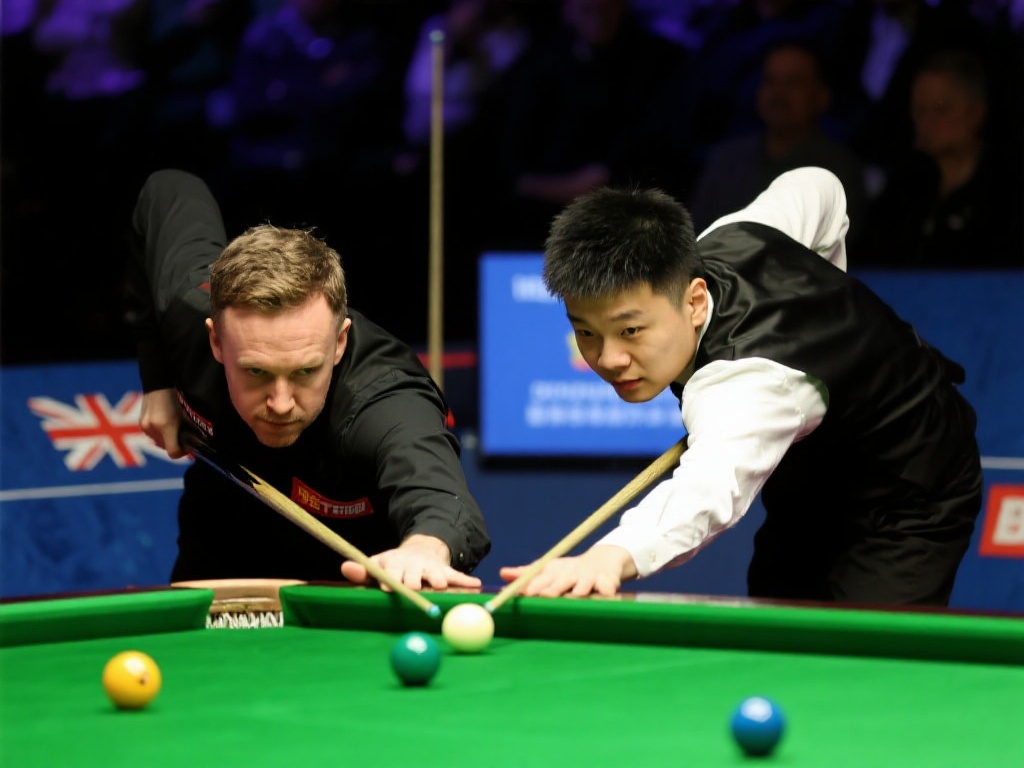 斯诺克世锦赛1/4决赛:韦克林大战赵心童激烈对决 韦克林和赵心童之间的比赛,不仅关乎个人荣